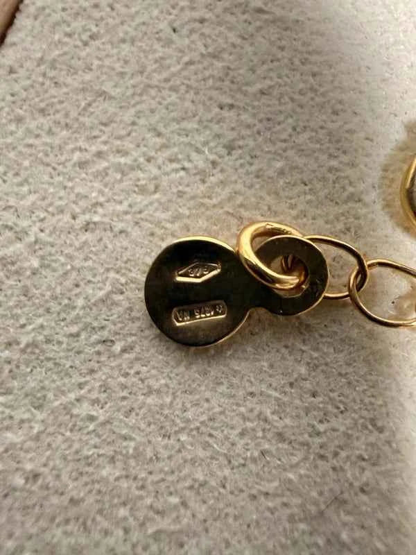 Bracelet en or 375 – Plaque enfant garçon émaillée bleue
