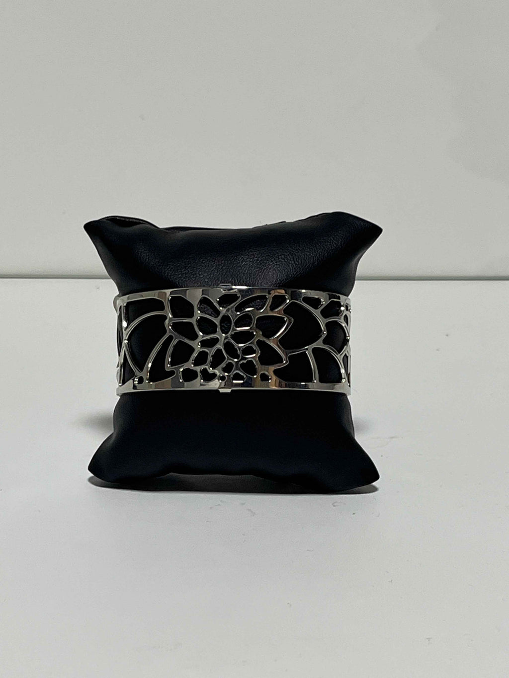 Bracelet Les Georgettes argenté à motif floral