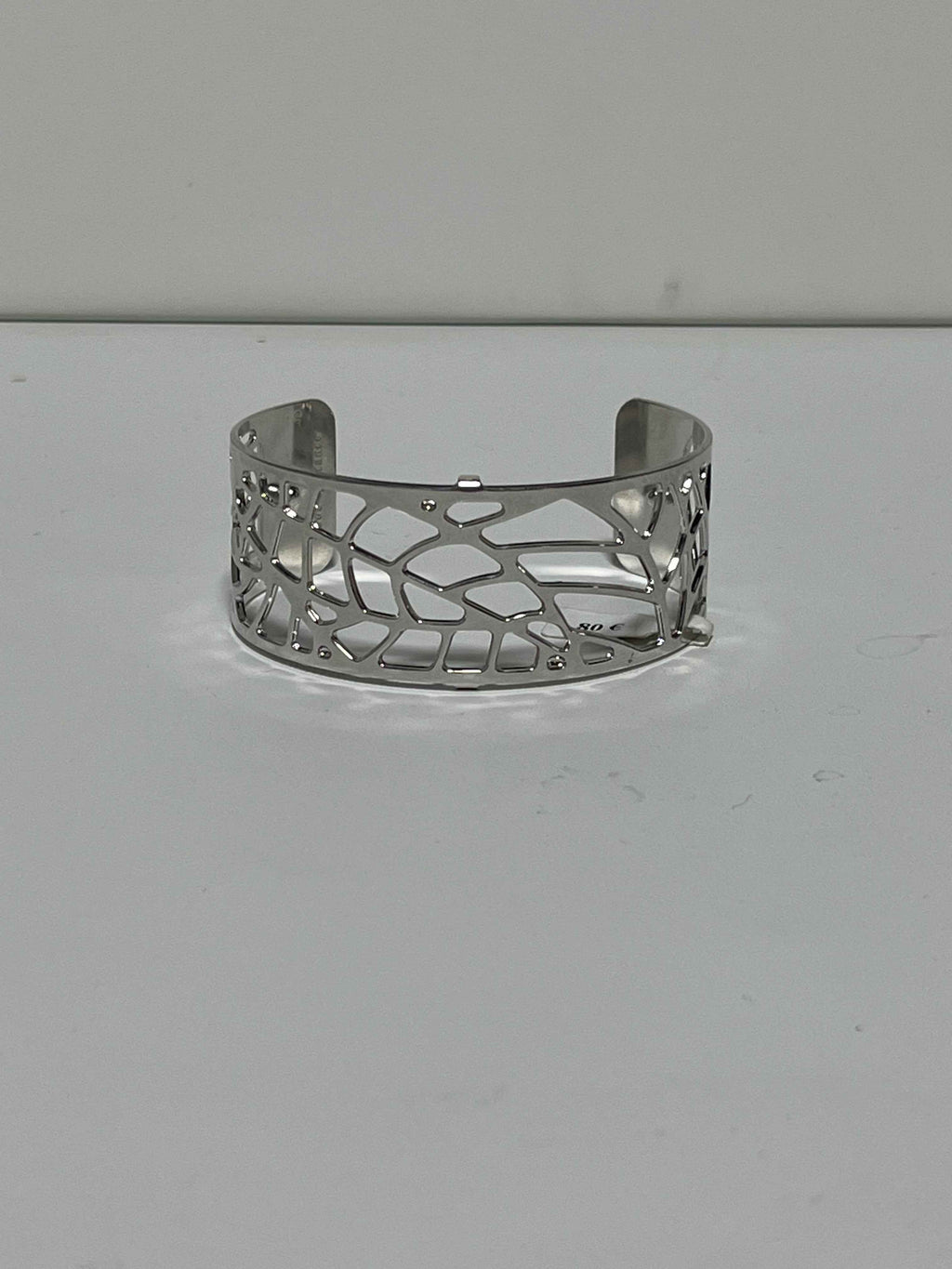 Bracelet Les Georgettes argenté largeur 2,5 cm
