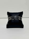 Bracelet manchette ajouré – argenté
