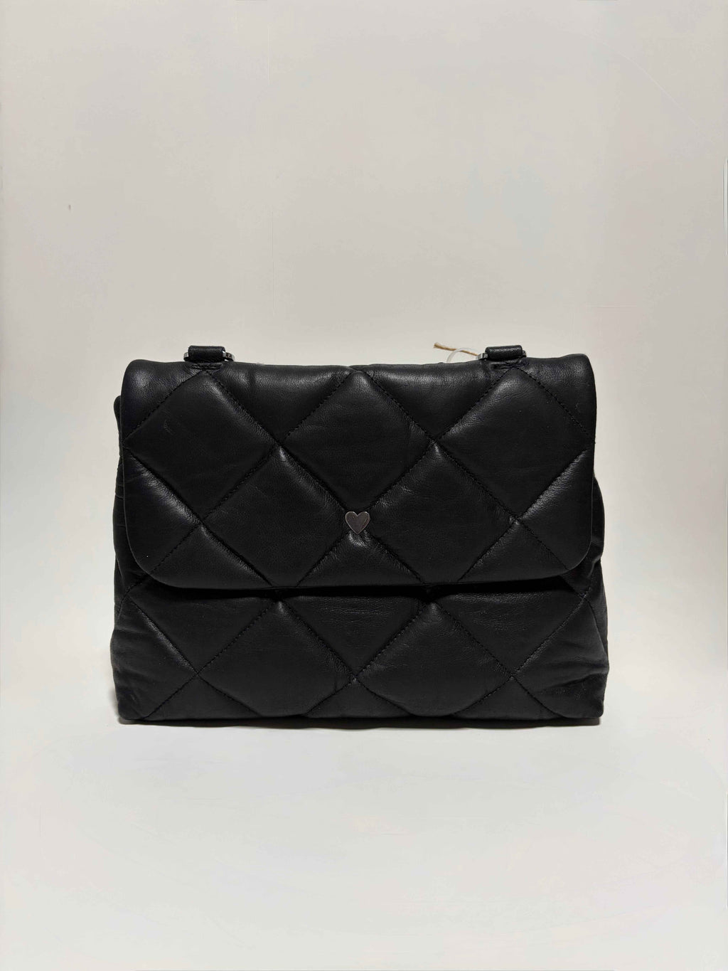 Sac à main en Cuir Noir Matelassé