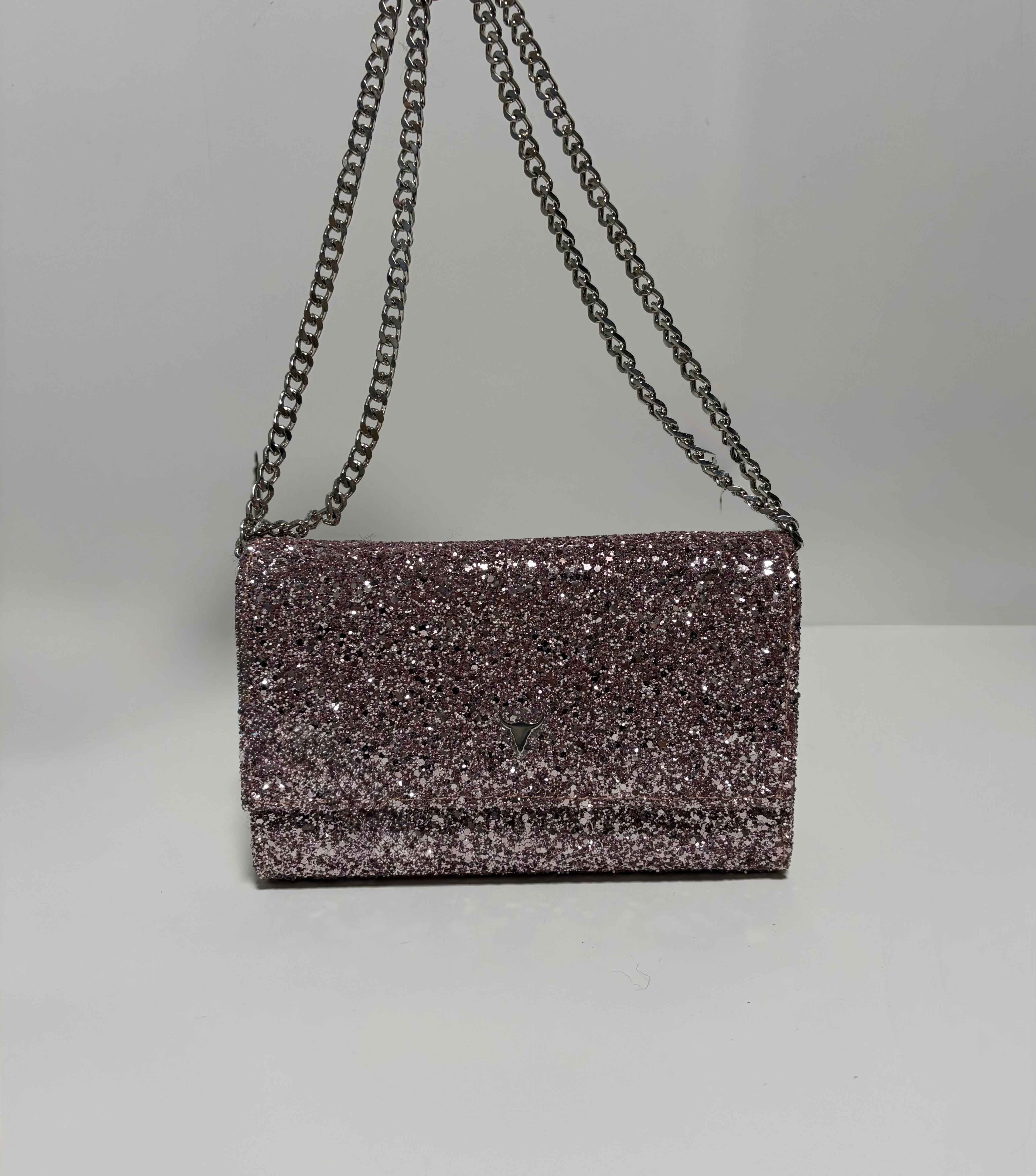 Petit Sac à Paillettes Rose