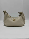 Sac Baguette en Cuir Beige