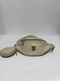 Sac Banane Cuir Beige