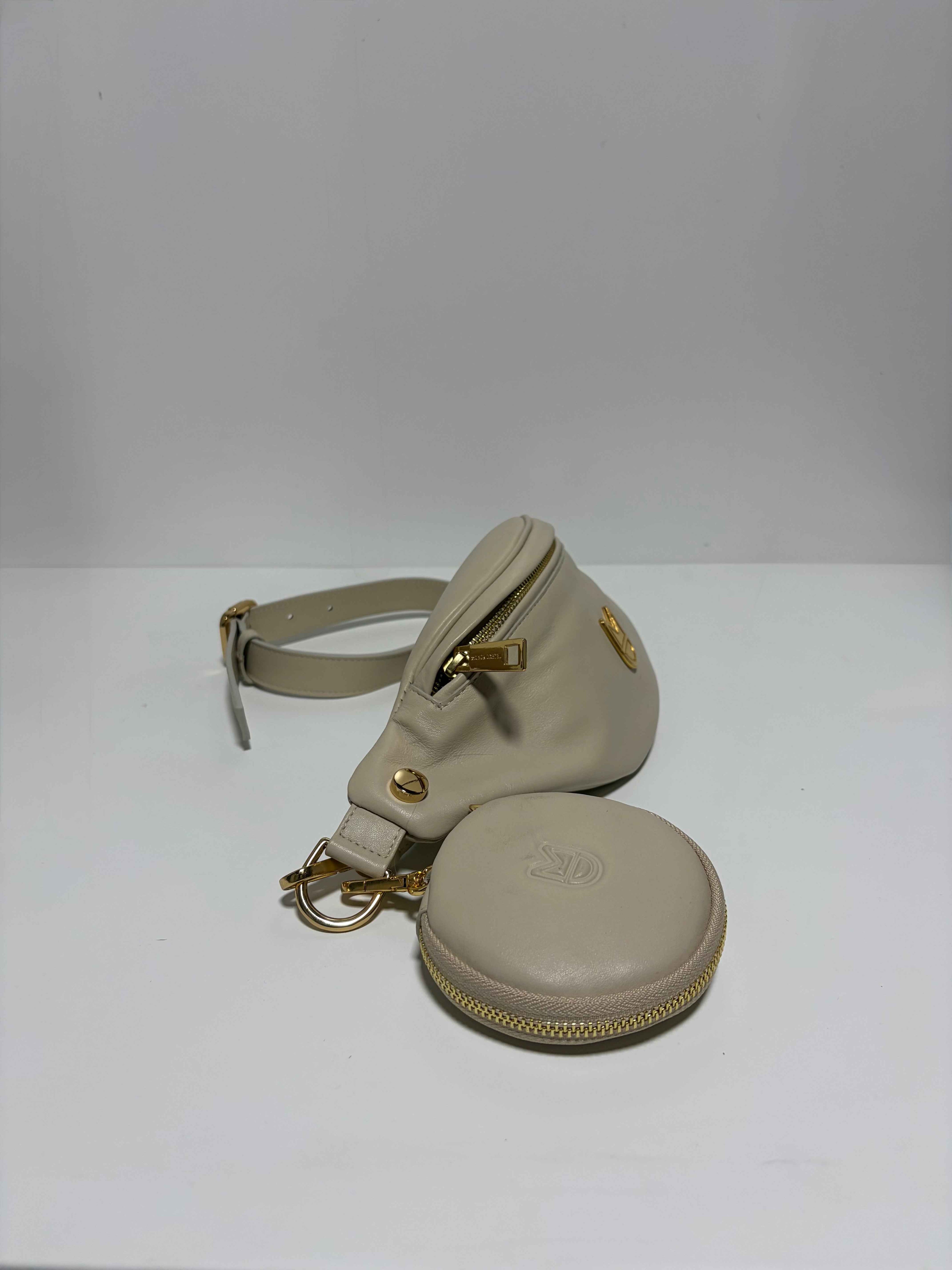 Sac Banane Cuir Beige