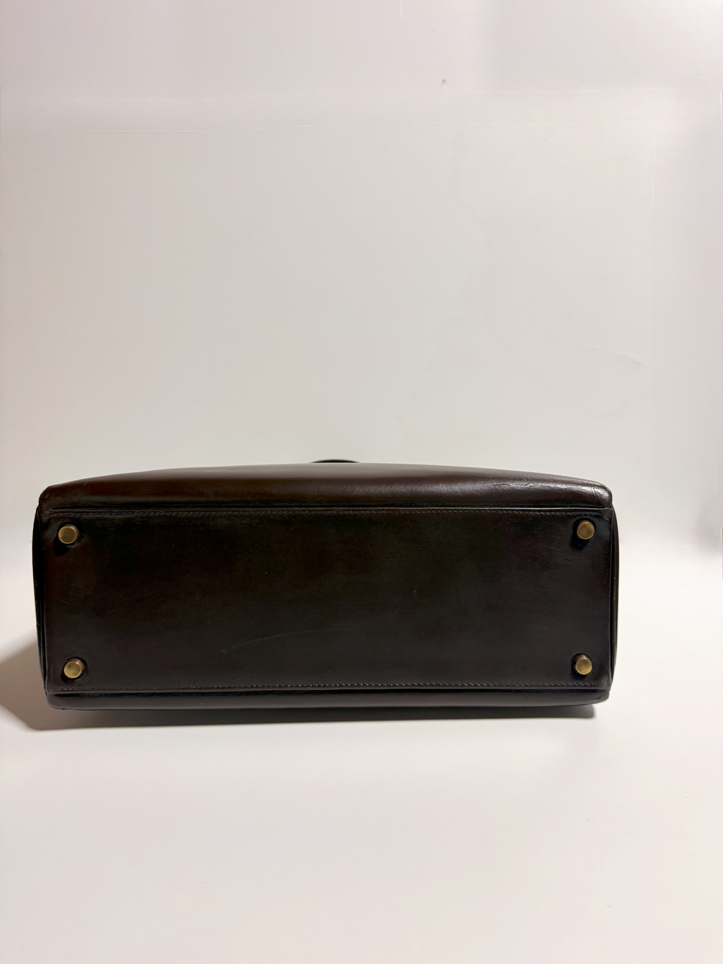 Hermès Kelly 32 Retourné 1972– Box Cacao – Vintage – Fermoir Or - Héritage Précieux