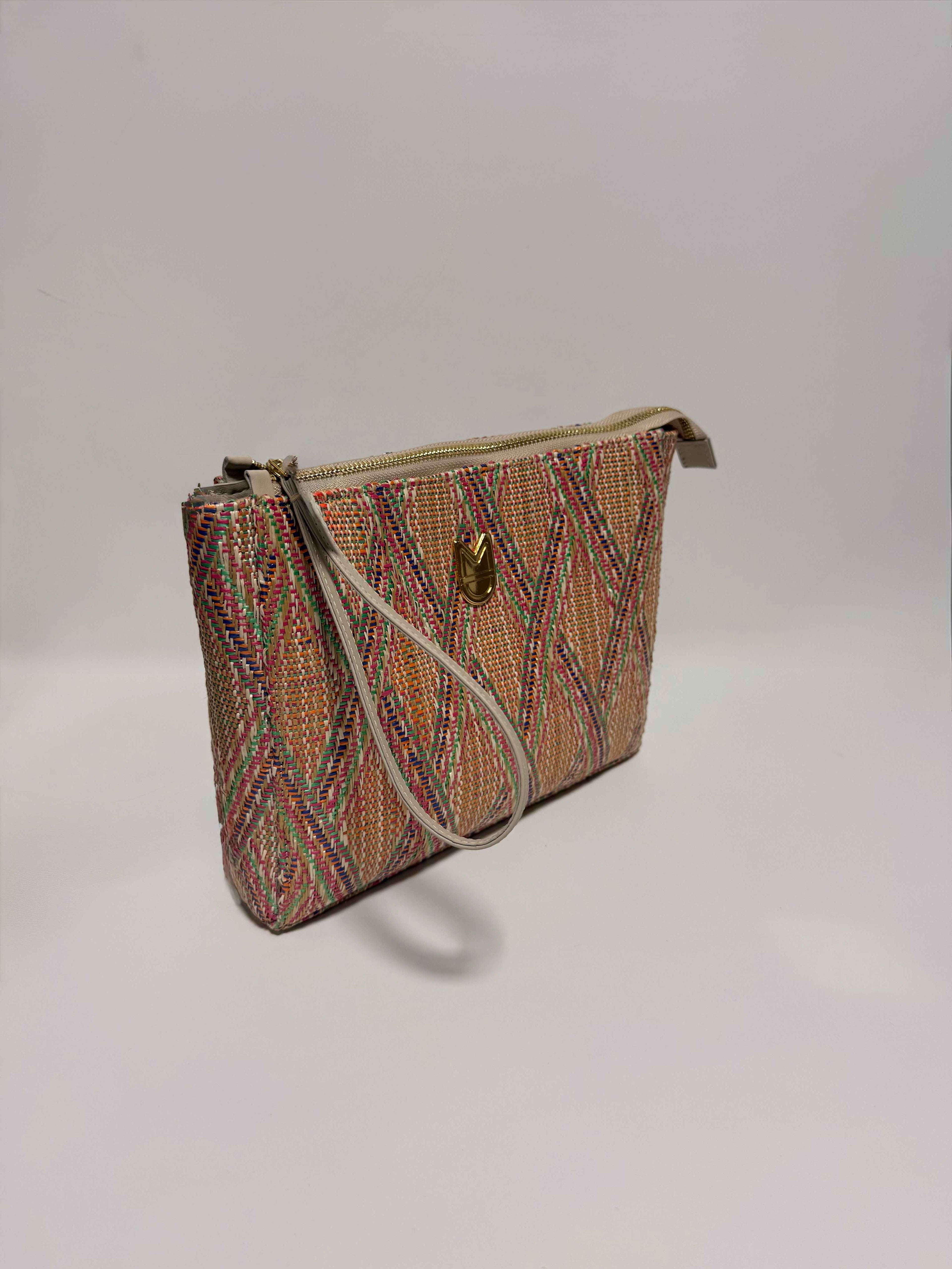 Pochette en paille Colorée