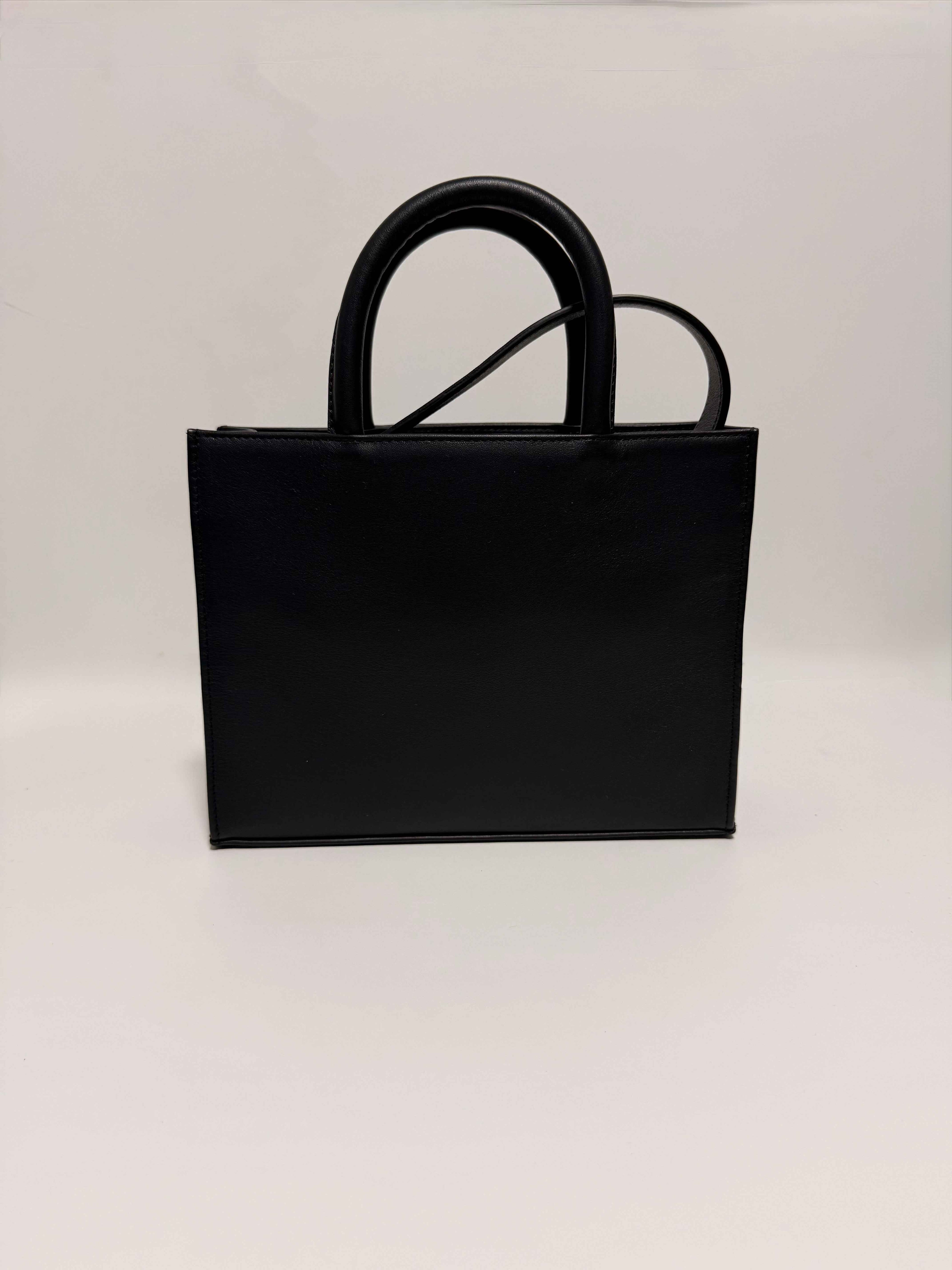 Sac Rigide en Cuir Noir