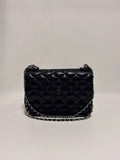 Sac à Main en Cuir Noir Matelassé