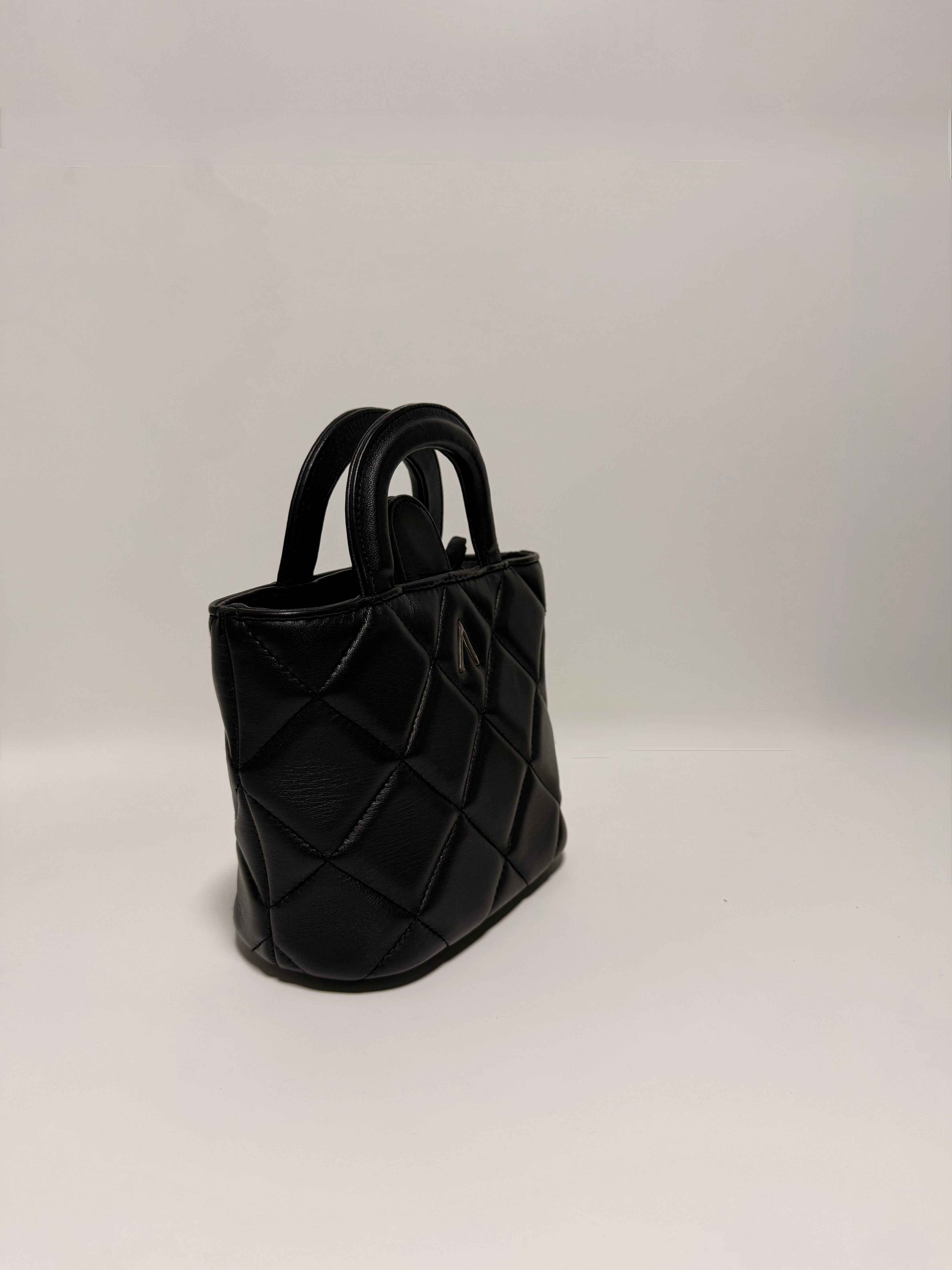 Petit Sac Cuir Noir avec Pochette Intégrée