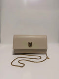 Sac Pochette Cuir Beige