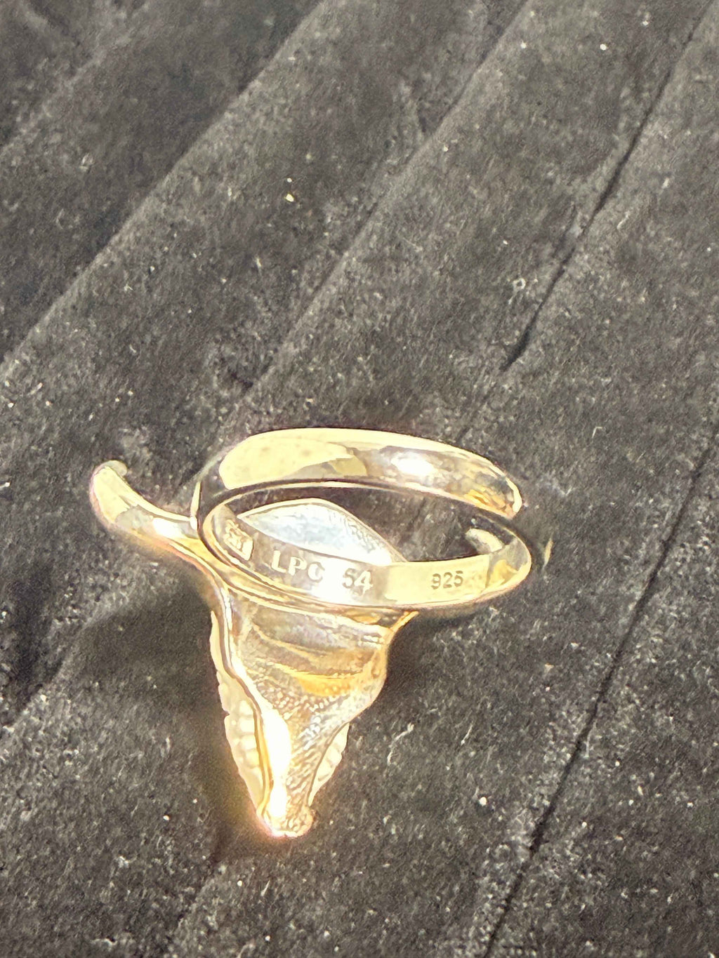 Bague tête de taureau en argent massif 925 – Style bohème / western