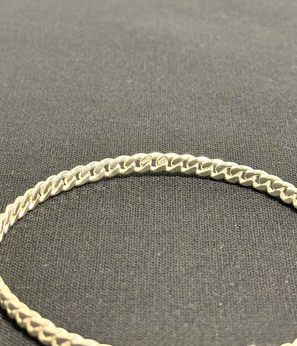 Bracelet en jonc chaîne en argent massif 925