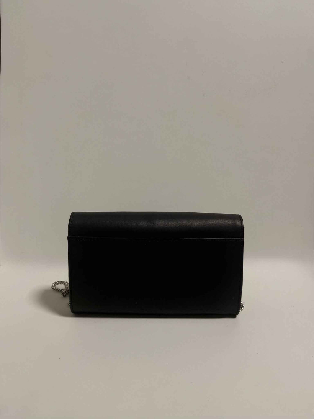 Sac Pochette Cuir Noir Argenté