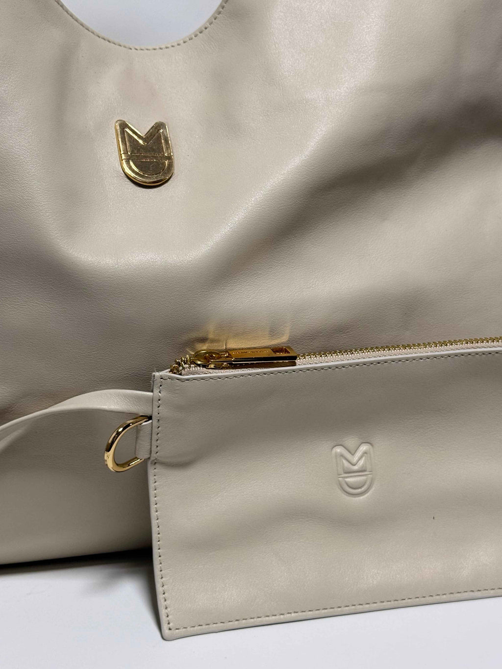 Cabas en Cuir Beige