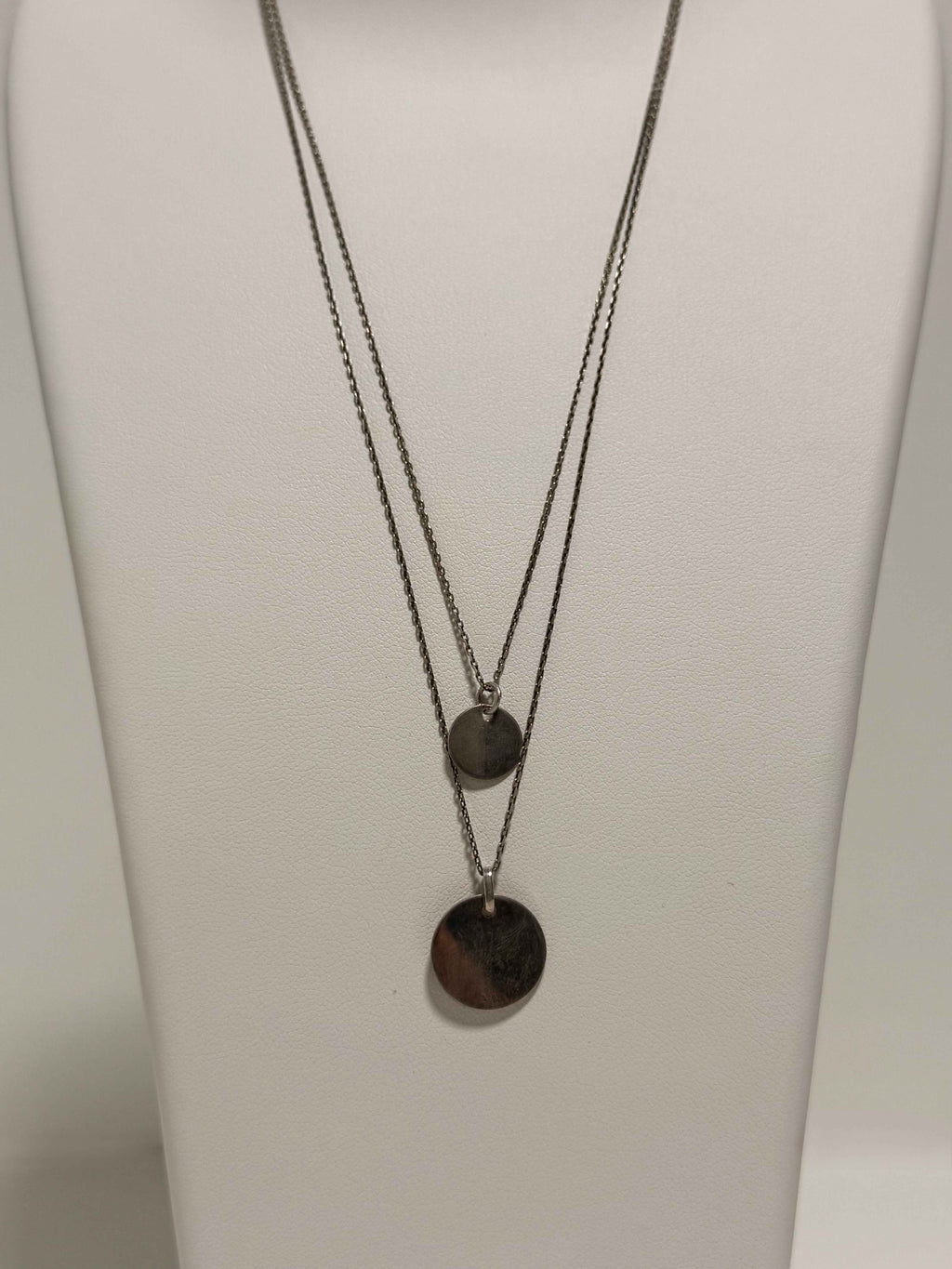 Collier en Argent Double Pendentif